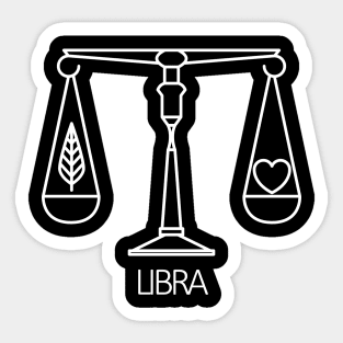 Libra Zodiac Sign - White Sticker